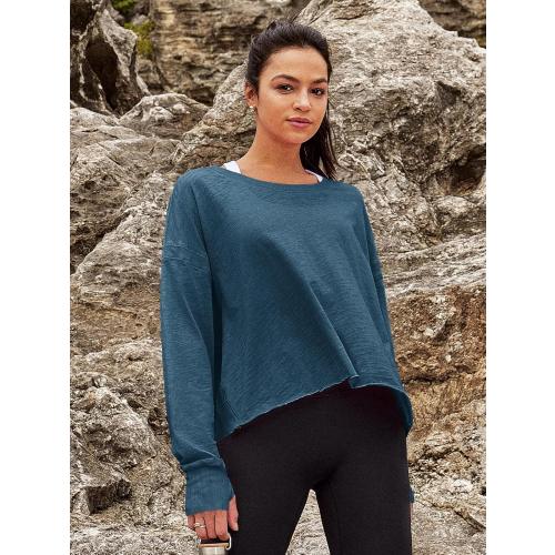 Size M....Panadila Womens Open Back Workout Top Long Sleeve Athletic Shirts Casual Crop Running Tee Y2k Yoga