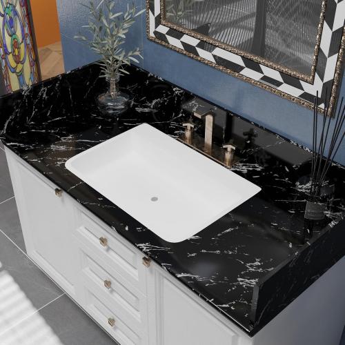 VOLEAAR 35 x 196 Inches Black Marble Contact Paper,Peel and Stick Wallpaper,Vinyl Waterproof Self-Adhesive Removable Stick on Walls Cabinets Countertops