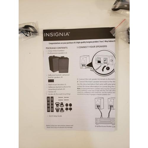 Insignia - 2-way Indoor/outdoor Speakers (Pair)