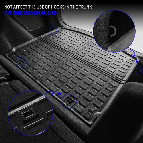 Color Black Rongtaod Cargo Mat Compatible with 2023 2024 2025 2026 Honda CRV (Include Hybrid) Cargo Liner Trunk Mat TPE All Weather Trunk Liner Honda CR-V Accessories (Fit Upper Deck, Trunk Mat)