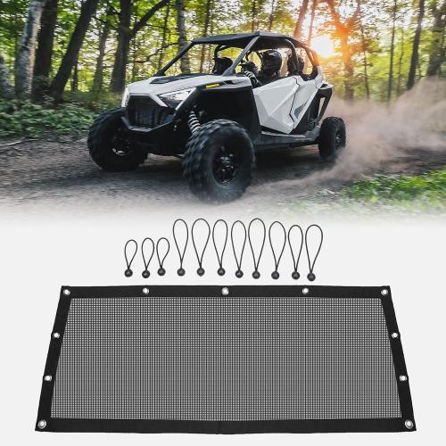 KEMIMOTO Rear Window Net Compatible with 2020-2025 Polaris RZR PRO XP/Pro R/Turbo R Rear Windshield, Airflow UTV Soft Rear Window Shields Against Debris 5 Min Installation Mesh Net