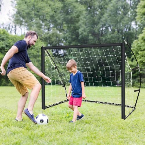 Portable Soccer Goal for Backyard, Kids Youth Adults Soccer Goal Set with Net   Ground Stakes, Soccer Target and Agility Speed Training Equipment