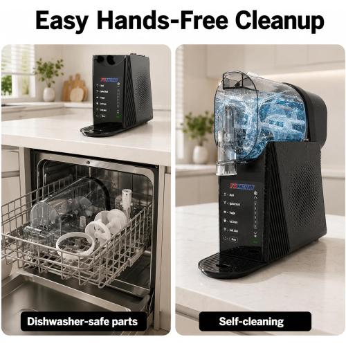 85oz Slushy Maker Machine for Home, Slushie Machines No Ice Needed Countertop with 5 Presets, Auto-Clean, Frozen Margaritas, Cocktails, Frappés, Smoothies, Milkshakes Summer Parties Gifts