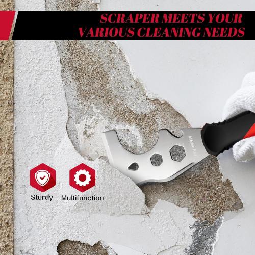 Mister Rui Metal Putty Knife, Paint Scraper Tool 13 in 1 Paint Scraper
