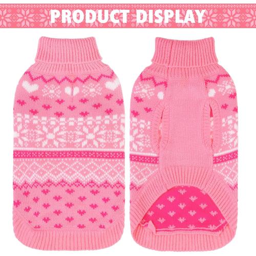 Size M SCENEREAL Dog Sweaters for Medium Sized Dogs - Soft, Warm Turtleneck Pullover Fall Winter Dog Clothes, Knitted Argyle Dog Christmas Outfits, Ugly Pet Clothing for Boy Girl Puppy