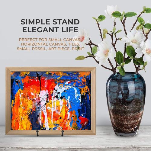 TR-LIFE Plate Stands for Display - 4.5 Inch Plate Holder Display Stand   Metal Frame Holder Stand for Picture, Decorative Plate, Book, Photo Easel