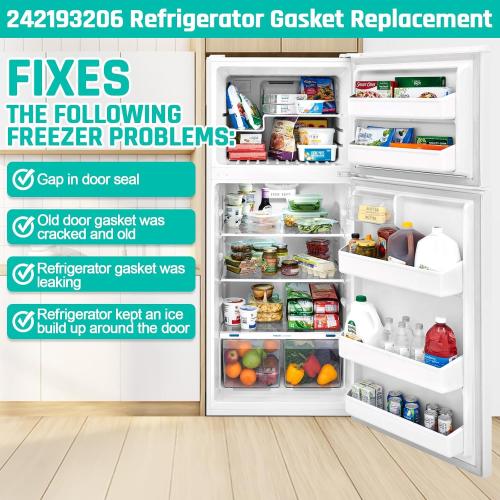 Upgraded 242193206 Refrigerator Door Gasket Replacement for Frigidaire Kenmore Crosley Refrigerator Door Seal 41.6''x 28.5 Fridge Door Gasket Seal for FFTR1828SP3A, FFTR1828SE0,CRT185SS1 Fridge Seal
