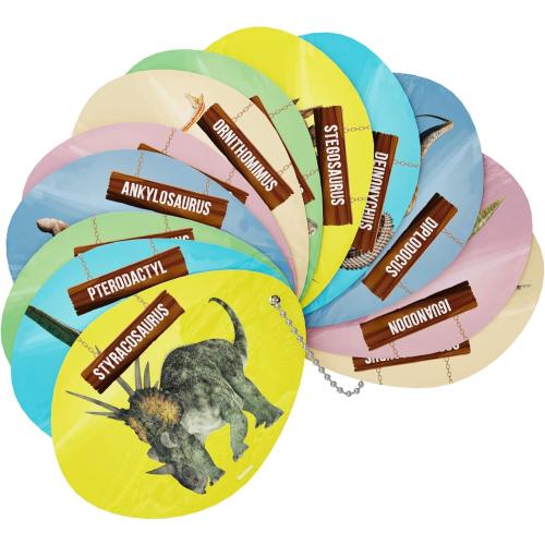 Dan&Darci Jumbo Dino Easter Egg - Unearth 12 Unique Large Surprise Dinosaurs in One Giant Filled Egg -Easter Gifts for Kids - Discover Dinosaur Archaeology Science STEM Crafts Gifts for Boys & Girls