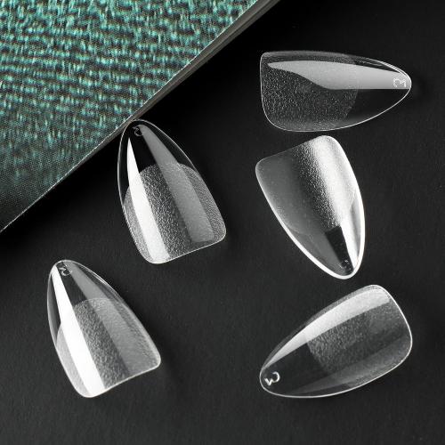 UNA GELLA Short Almond Nail Tips, 312pcs X-Soft Gel Nail Tips Almond Shape