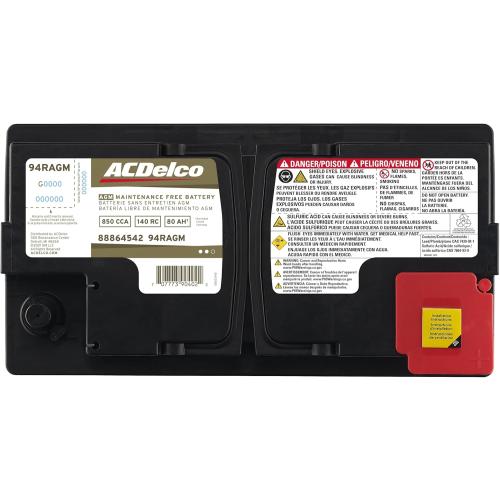 ACDelco Gold 94RAGM (88864542) 36 Month Warranty AGM BCI Group 94R Battery