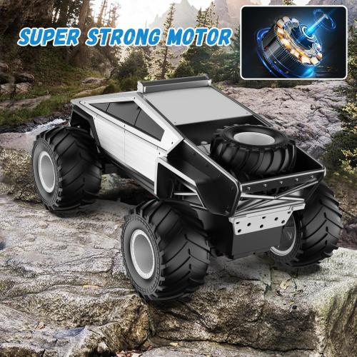 Remote Control Pickup Truck Toy Car, 1:12 Scale Monster Truck Toys with Alloy Shell Lights and Sounds, 4WD All Terrain Off-Road RC Car Boy Kids Toys for Ages 6 , Christmas Birthday Gift