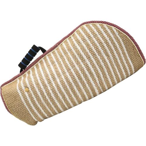 Morezi Dog Bite Sleeve Training Large Dogs, Strong Jute Training Equipment, Fit Pit Bull German Shepherd K9, Puppy Young Dogs Safe Padded Biting Playing Tugging Toy for Either Arm - Red