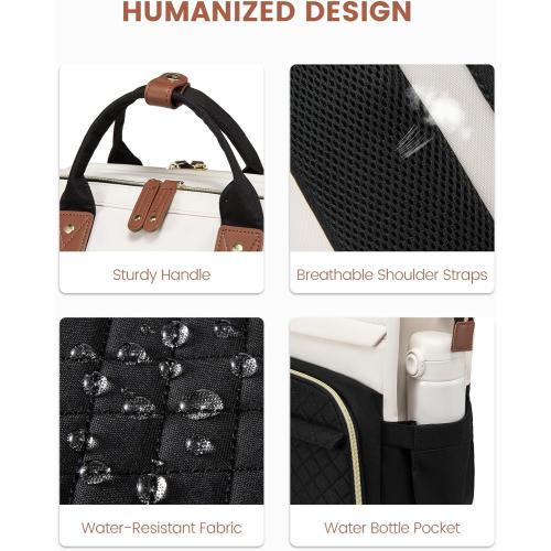 LOVEVOOK Laptop Backpack for Women, 15.6'' Waterproof Nurse Bag Teacher Work Backpack Purse for Women, Travel Computer Backpack for College Office Business Ladies