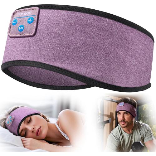 Voerou Sleep Headphones Wireless Bluetooth 5.4 Sports Headband, Sleeping Headphones Eye Mask Earbuds Music Headband for Side Sleepers Perfect for Workout Running Travel Yoga Cool Gadgets Tech Gifts