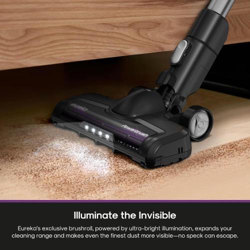 Eureka Cordless Vacuum - 20.3kPa Powerful Suction, Detachable Battery, Up to 50-Min, 5.5 lbs Lightweight, 5-Stage HEPA Filtration for allergies, Ideal for Pet Hair & Hardwood & Carpet, ReactiClean 410 ‼️has stains and dust‼️and may come with missing pieces ‼️