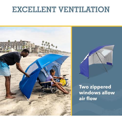 Sport-Brella Super-Brella SPF 50  Sun and Rain Canopy Umbrella for Camping