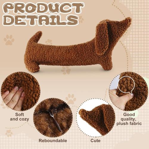 27.5 Inch Dachshund Pillow Long Weiner Dog Body Pillow Dachshund Plush Cushion Toy for Kids Sofa Chair Home Decoration