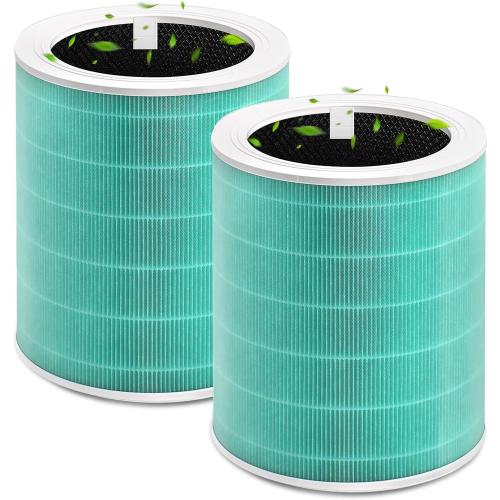 Core 600S Toxin Absorber Replacement Filtër for LEVOIT Core 600S/600S-P | 3 in 1 Powerful Particle & Activated Carbon Core 600S-P Filter for Wildfire Smoke Household Odors, Core 600S-RF-TX, 2P, Green