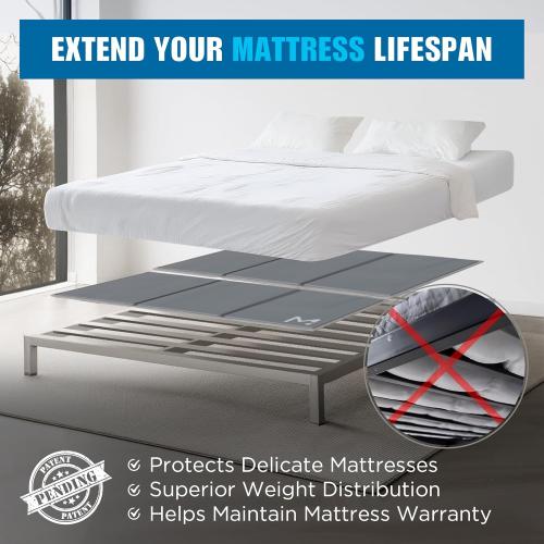 Meliusly Premium 10mm Bunkie Board King Size (76x80'') Patent Pending Low Profile Bed Board Design - Breathable, Noise Minimizing, Moisture Resistant Bunkieboards, Low Profile Bed Support