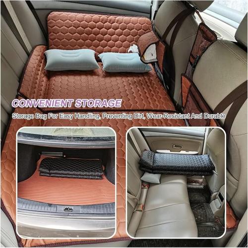 Car Bed Mattress，Car Mattress， Car Rear Sleeping Mat,Back Seat Extender for Sleeping,Travel Car Camping Mattress,Fits in The Back Seat of Most Cars(Orange,C)