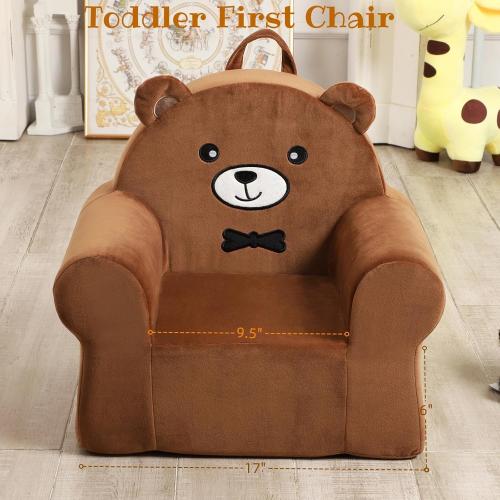 Cuddly Toddler First Chair, Premium Character Chair, Brown, 18 Month up to 3 Years