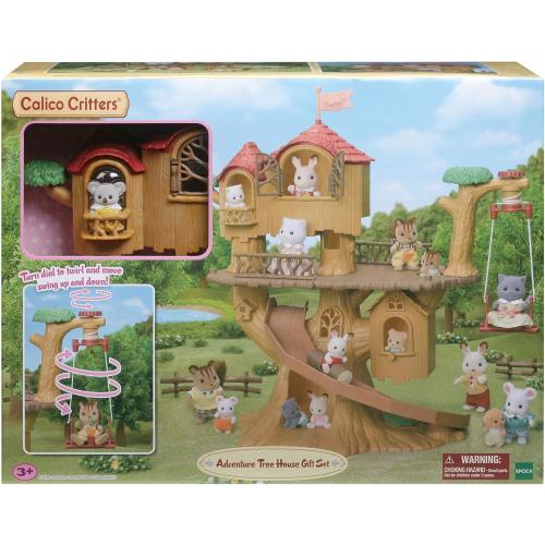 Calico Critters Adventure Treehouse Gift Set, Collectible Dollhouse, Figure and Accessories