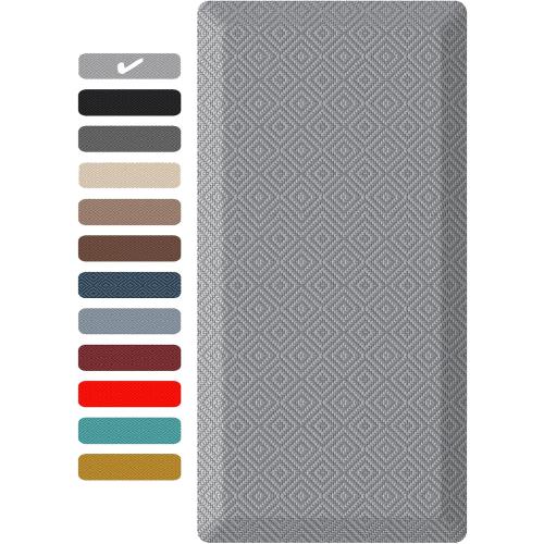 Ophanie Kitchen Mats for Floor, 3/4 Inch Thick Kitchen Rugs, 20x48 Anti Fatigue Standing Cushioned Mat, Waterproof,Comfort Ergonomic Mat for Office, Home, Sink, Grey Non-Slip Bottom
