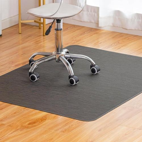 Office Chair Mat for Hardwood Floor Under Desk Computer Rolling Chair Mat for Wood/Tile Floor Non-Slip Heavy Duty Desk Rug PVC Plastic Hard Floor Protector 45x 53 (Espresso)