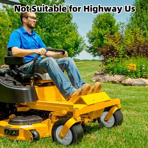 11x6.00-5 Flat Free Tires, Zero Turn Mower Front Tires, 11x6-5 Solid Mower Wheel for Residential and Commercial, With 5/8 and 3/4Bearing, 6- 8 Center Hub, 2Pack Gray, Load 400lbs