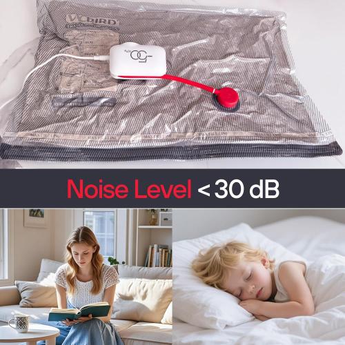 VMstr Vacuum Seal Bags for Clothing Travel, Carry-on Size for Luggage Compression Packing, Space Bags with High Pressure Electric Pump (DC Power) 15-Pack Combo Size Travel Set