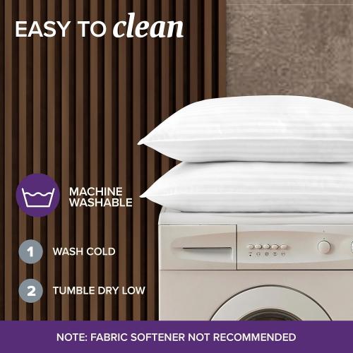 Beckham Hotel Collection Bed Pillows Queen/Standard Size Set of 2 - Down Pillow for Sleeping - Back, Stomach or Side Sleepers