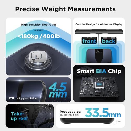 Posture Scale for Body Weight and Fat, Digital Bathroom Scale BMI Weighing Bluetooth Body Fat Scale, 8 Electrode Smart Body Fat Scale, Full Body Composition Analyzer with Voice Prompt