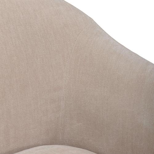 Accent Dining Chair with Castors - Squared Arm - Upholstry