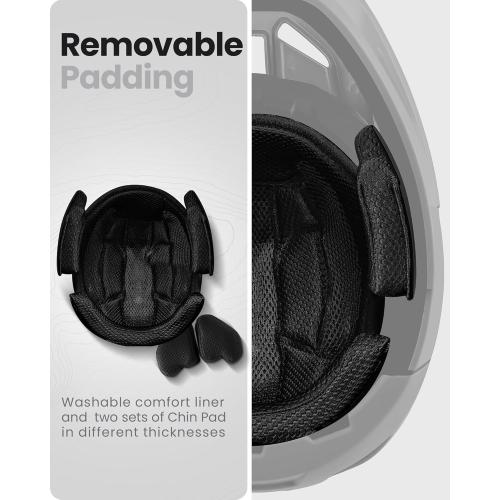 Size small OutdoorMaster MIPS Full Face Mountain Bike Helmet for Men & Women - Two Removable Chin Pad, Ventilation Lightweight - Racing Downhill DH BMX MTB Helmet