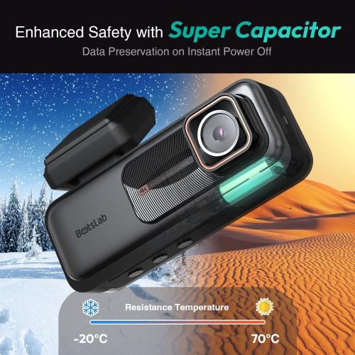 BOTSLAB 4K Dash Cam Front and Rear, 170° Ultra Wide 4K 2K Dashcam with ADAS, Night Vision, 24/7 Parking Mode, Sony STARVIS Sensor, WDR, Free 64GB SD Card, 5.8GHz WiFi, Built-in GPS, Loop Recording