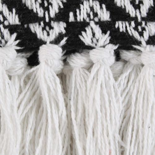 DII Arrowhead Woven Throw, with 3 Fringe, Black, 1 Piece