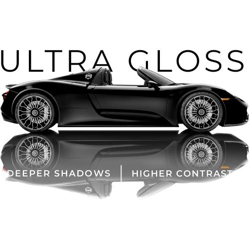 VViViD  Ultra Gloss Premium Vinyl Car Wrap Film (10ft x 5ft, Gloss Piano Black)