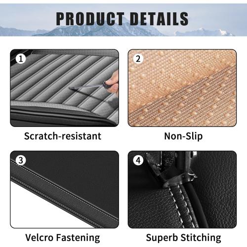 Seat Covers Fit for Ford Maverick 2022-2024 2025: Breathable Leather Waterproof Seat Covers Front&Back (5 Seat Full Set,Black & Grey)