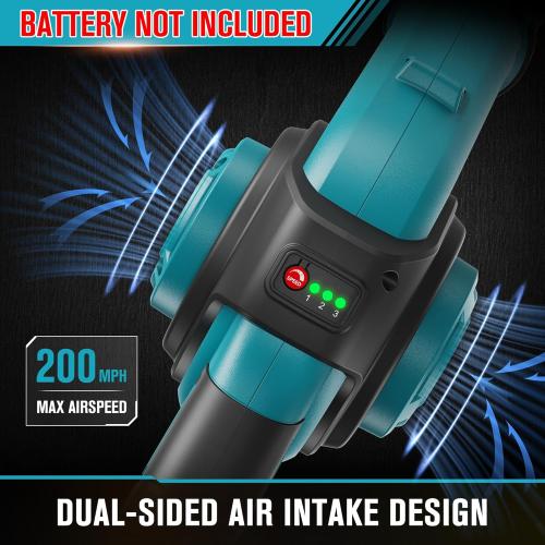 Small Leaf Blower Cordless Mini Compatible with Makita 18V Battery (Tool Only) 200MPH Powerful Portable Electric Leaf Blower 3 Speed Compact Handheld Leaf Blowers for Jobsite, Lawn Care