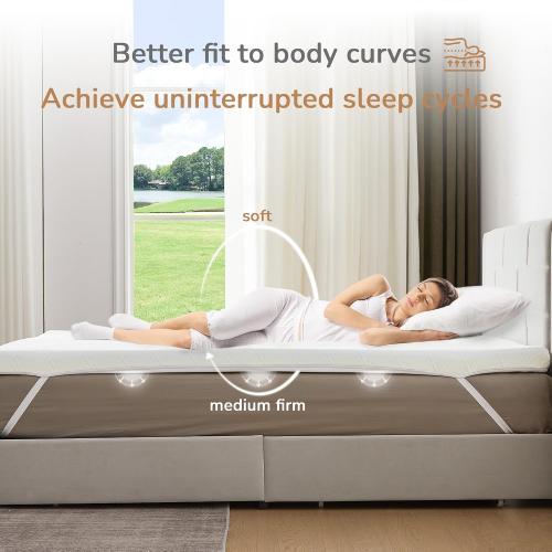 3 Inch Twin XL Mattress Topper, Memory Foam Mattress Topper, Premium Soft Topper for Back Pain, Bed Topper with Removable Soft Cover