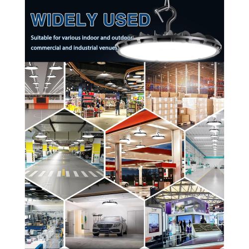 150W UFO LED High Bay Light - UL Listed, 5000K Daylight, 16,500LM, IP65 Waterproof for Warehouse/Factory/Workshop - High Bay LED Shop Lights Plug-and-Play with 7-Year Warranty (10-Pack 120V)