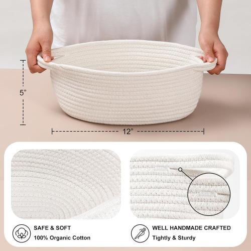 1 pack came just one  Small Woven Basket with Gift Bags and Ribbons, Empty Decorative Gift Chest Box, Cute Baby Gift Basket for Nursery, Cotton Rope Room Shelf Storage Basket with Handles, All 12x 8x 5,White