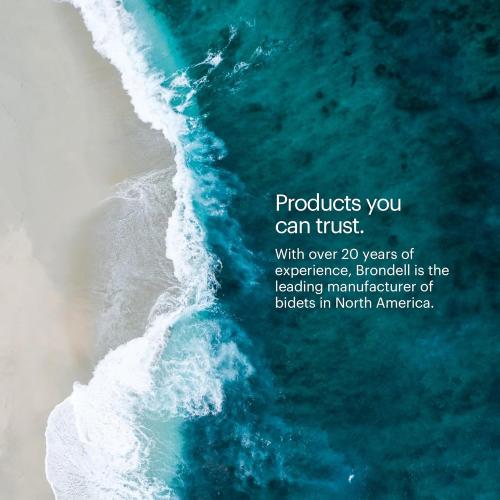 Brondell Bidet Toilet Seat Non-Electric Swash Ecoseat, Fits Elongated Toilets, White - Dual Nozzle System, Ambient Water Temperature - Bidet with Easy Installation