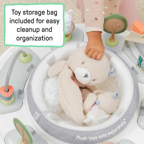 Ingenuity Spring & Sprout 2-in-1 Baby Activity Center Jumper and Table with Infant Toys - Ages 6 Months  , First Forest