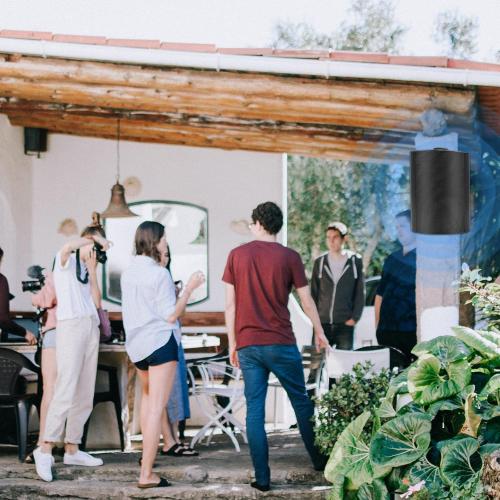 Herdio 6.5 Inch 400W Outdoor Speakers Wired Waterproof with Powerful Bass,Wall Mount Speakers for Patio Garage Covered Deck,All-Weather(Pair,Black)