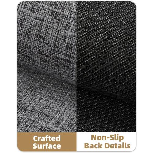 Color&Geometry Ultra Thin Indoor Door Mat (Rolled-up NO Creases) 32x48, Non Slip Rubber Backed Dirt Trapper Door Mat Indoor Entrance, Low Profile Entryway Mat, Easy Clean, Dark Grey Linen