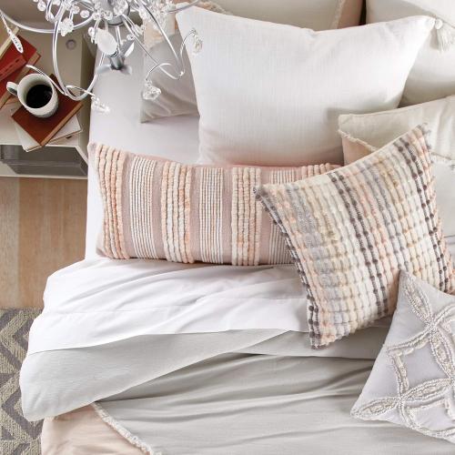 Peri Home 100% Cotton 3-Piece Comforter and Sham Set (Multi Colorblock Fringe, Full/Queen)