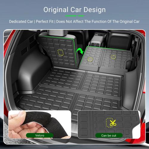 xipoqix Cargo Mat Backrest Mat Compatible with 2022-2026 Tucson Cargo Liner Back Seat Protector Replacement for 2022-2025 2026 Tucson Accessories (Trunk Mat with Backrest Mat)