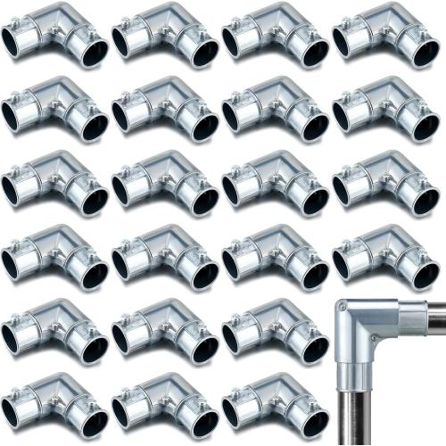 Gisafai 10 Pcs EMT Conduit Fittings Inside Corner Pull Elbow, EMT 90 Degree Metal Conduit Capped Corner Coupling, Combo Head Set Screw, Zinc Die Cast, Silver (3/4 Inch)