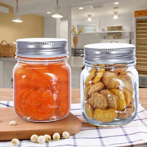 Small Mason Jars With Lids 6oz, 20 Pack Regular Mouth Canning Jars for Food Storage with Labels, Glass Jars with Metal Lids for Spice, Jam, Honey, Jelly, Dessert, Pickle, DIY Candles Decor